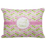 Pink & Green Geometric Decorative Baby Pillowcase - 16"x12" (Personalized)