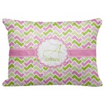 Pink & Green Geometric Decorative Baby Pillowcase - 16"x12" (Personalized)