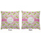 Pink & Green Geometric Decorative Pillow Case - Approval