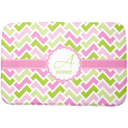 Pink & Green Geometric Dish Drying Mat (Personalized)