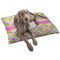 Pink & Green Geometric Dog Bed - Large LIFESTYLE