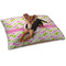 Pink & Green Geometric Dog Bed - Small LIFESTYLE