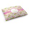 Pink & Green Geometric Dog Bed - Medium w/ Name and Initial
