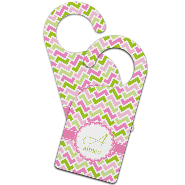 Pink & Green Geometric Door Hanger - MAIN