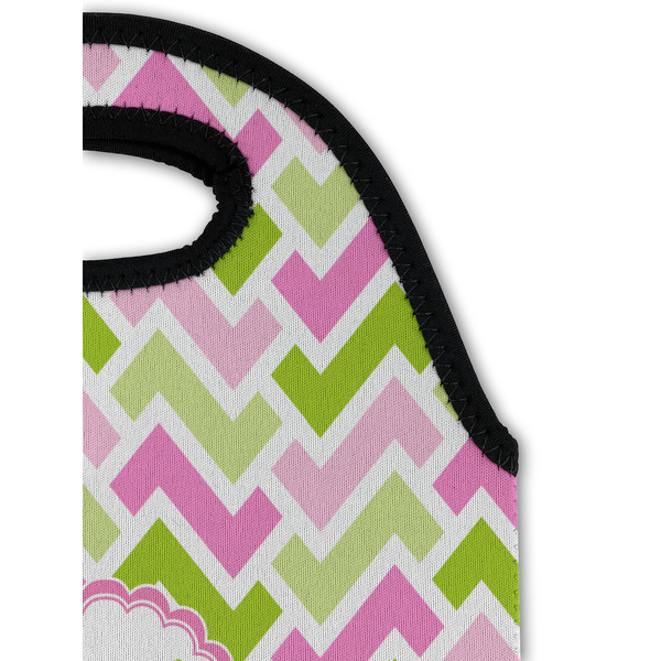 Pink & Green Geometric Double Wine Tote - Detail 1 (new)