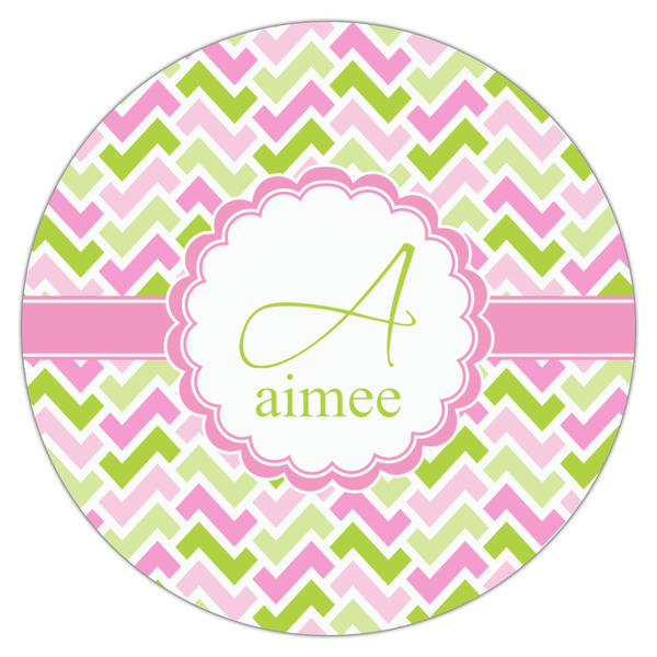 Pink & Green Geometric Drink Topper - Medium - Single