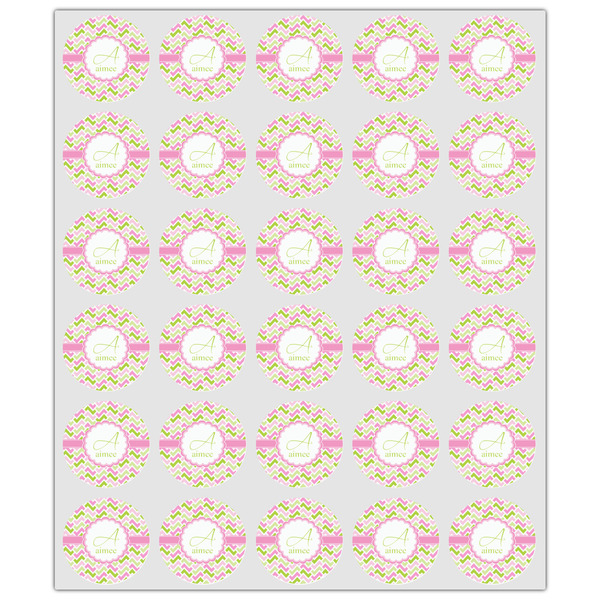 Pink & Green Geometric Drink Topper - XSmall - Set of 30