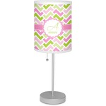 Pink & Green Geometric Lamp with Drum Shade (Personalized)