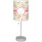 Pink & Green Geometric Drum Lampshade with base included