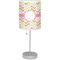 Pink & Green Geometric Lamp with Drum Shade (Personalized)