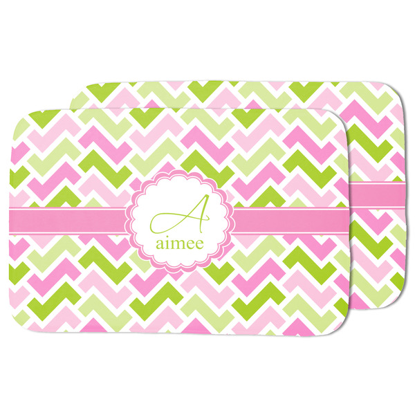 Pink & Green Geometric Drying Dish Mat - MAIN