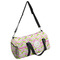 Pink & Green Geometric Duffle bag with side mesh pocket