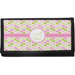 Pink & Green Geometric Canvas Checkbook Cover (Personalized)