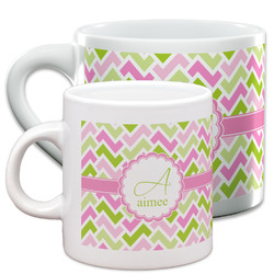 Pink & Green Geometric Espresso Cups (Personalized)