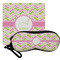 Pink & Green Geometric Personalized Eyeglass Case & Cloth