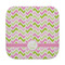 Pink & Green Geometric Face Cloth-Rounded Corners