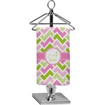 Pink & Green Geometric Finger Tip Towel - Full Print (Personalized)