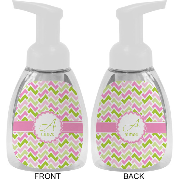 Pink & Green Geometric Foam Soap Bottle Approval - White
