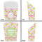 Pink & Green Geometric French Fry Favor Box - Front & Back View