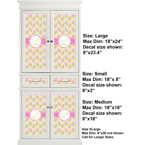 Pink & Green Geometric Full Cabinet (Show Sizes)