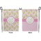 Pink & Green Geometric Garden Flag - Double Sided Front and Back