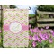 Pink & Green Geometric Garden Flag - Outside In Flowers