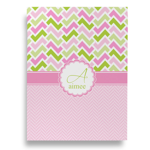 Pink & Green Geometric Garden Flags - Large - Double Sided - BACK
