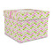 Pink & Green Geometric Gift Boxes with Lid - Canvas Wrapped - Large - Front/Main