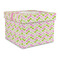 Pink & Green Geometric Gift Box with Lid - Canvas Wrapped - Large (Personalized)