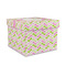 Pink & Green Geometric Gift Boxes with Lid - Canvas Wrapped - Medium - Front/Main
