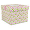 Pink & Green Geometric Gift Boxes with Lid - Canvas Wrapped - X-Large - Front/Main