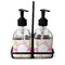 Pink & Green Geometric Glass Soap & Lotion Bottles (Personalized)
