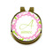 Pink & Green Geometric Golf Ball Marker - Hat Clip - Gold