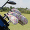 Pink & Green Geometric Golf Club Cover - Set of 9 - On Clubs