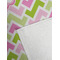Pink & Green Geometric Golf Towel - Detail