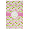 Pink & Green Geometric Golf Towel - Poly-Cotton Blend - Large w/ Name and Initial