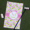 Pink & Green Geometric Golf Towel Gift Set - Main
