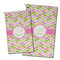 Pink & Green Geometric Golf Towel - PARENT (small and large)