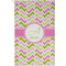 Pink & Green Geometric Golf Towel (Personalized) - APPROVAL (Small Full Print)