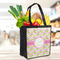 Pink & Green Geometric Grocery Bag - LIFESTYLE