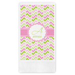 Pink & Green Geometric Guest Paper Towels - Full Color (Personalized)