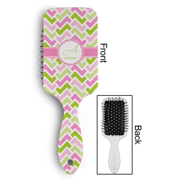 Pink & Green Geometric Hair Brush - Approval
