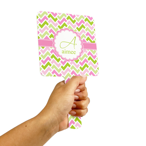 Pink & Green Geometric Hand Mirrors - Alt View