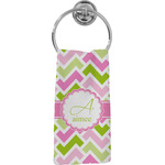 Pink & Green Geometric Hand Towel - Full Print (Personalized)