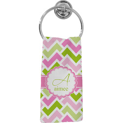Pink & Green Geometric Hand Towel - Full Print (Personalized)