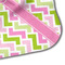 Pink & Green Geometric Hooded Baby Towel- Detail Corner