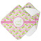 Pink & Green Geometric Hooded Baby Towel- Main