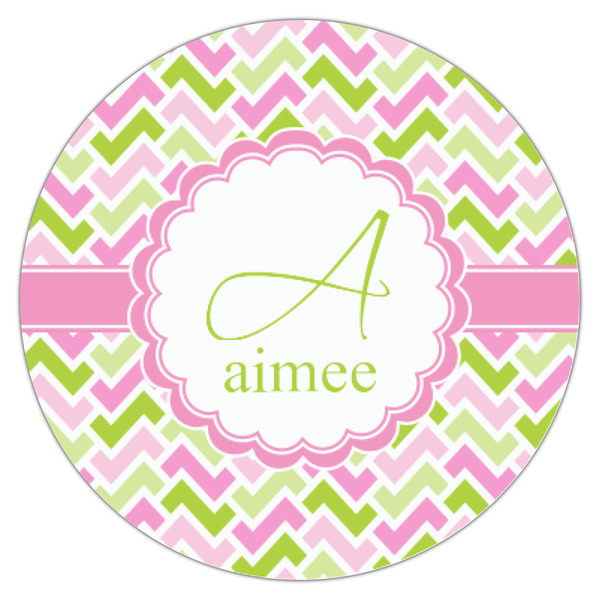 Pink & Green Geometric Icing Circle - XSmall - Single