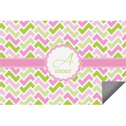 Pink & Green Geometric Indoor / Outdoor Rug - 3'x5' (Personalized)