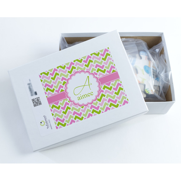 Pink & Green Geometric Jigsaw Puzzle 30 Piece - Box